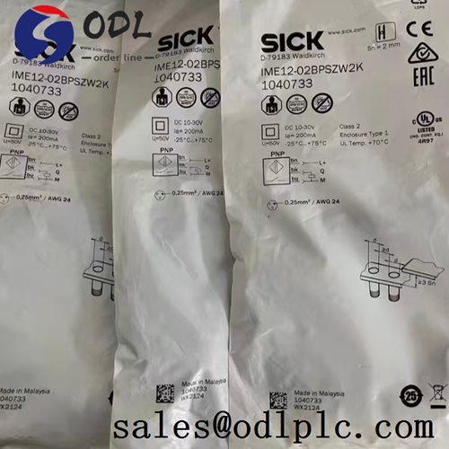 Cheap IME12-02BPSZW2K Sick PLC Inductive proximity sensor, with a range of 1.62mm, M12 X 1，PNP， None, cable, 3-wire, 2m for sale