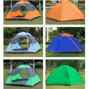 Cheap 2 Doors Double Layer Aluminum Pole Water Resistant Camping Tent With Carry Bag for Backpacking(HT6085) for sale