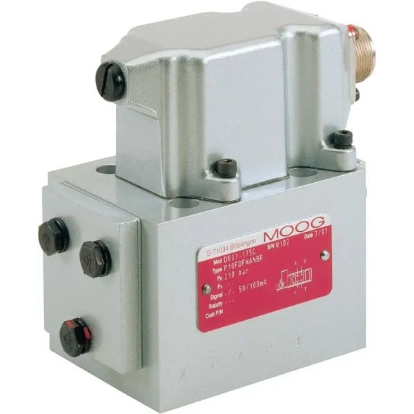 Moog Servo Valve with G3/8 Outlet Port Lip Seal or Mechanical Seal and