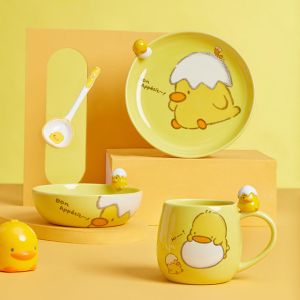 Ready To Ship In Stock Cartoon yellow duck large capacity home mug creative