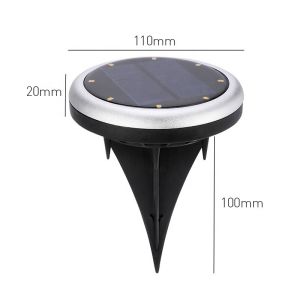 Buried Type LED Solar Ground Lights For Floor Deck Stake Lighting With 8 LEDs