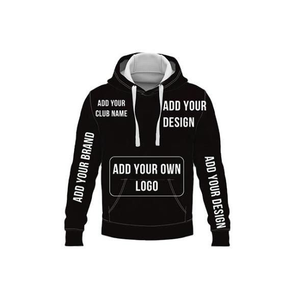 Quality Custom Sportswear Sublimation Print Pit Crew Racing Men's Hoodies with V-neck Collar wholesale