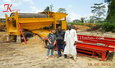 100 Ton/hr Gravel Gold Trommel Screen Machine Gold Digging Equipment