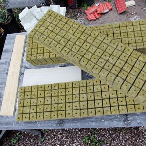 Modern 200x200x200mm Agricultural Soilless Rock Wool Planting Blocks Heat