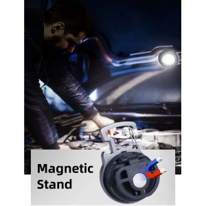 COB Mini Keychain Flashlight Rechargeable LED Torch Pocket Light 4 Modes for