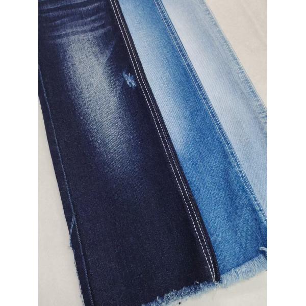 Quality 10.7oz Dark Indigo Stretch Denim Fabric 3/1 Right Twill 8S For Boyfriend Jeans wholesale