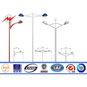 Waterproof Hot Dip Galvanization 9m Solar Light Poles for Highway Lighting