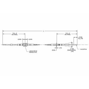 Push Pull Control Cable Assembly Simple Install Easy Maintain For Mechanical