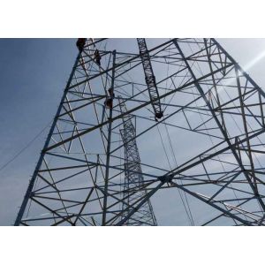 Welded 4 Angle Steel Transmission Tower 5m - 100m Height High Yield Strength