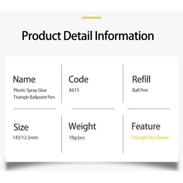 School Stationery Triangle Plastic Ball Pen Soft Coating Matt Ballpoint Pen With Logo