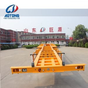 40ft Tri Axles Skeleton Gooseneck Frame Type Container Semi Trailer Chassis with