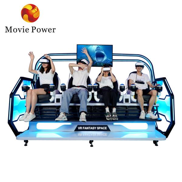 2.5kw Virtual Reality Roller Coaster Simulator 4 Seats 9D VR Cinema Space