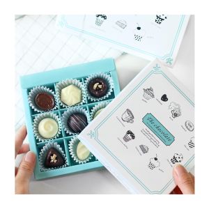 Macaroon Empty Chocolate Boxes Stamping Custom Valentine'S Day Chocolate Box