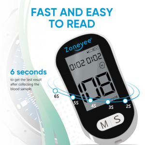 Blood Glucose Monitor Portable High Accuracy Diabetes Testing Kit with 50 Blood