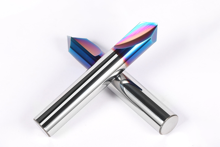 65° 2-Flute Chamfering Tool with 90° Angle Tungsten Carbide Milling Cutter for Stainless Steel