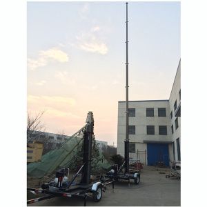 9m lockable pneumatic telescopic mast 400kg payloads- mobile antenna telecom