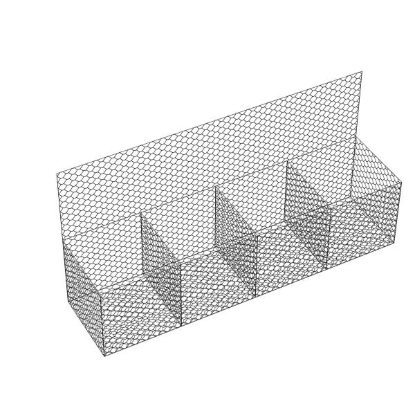 Quality 4x1x1m Hexagonal Galvanised Gabions 3.8mm Wall  Rust Proof Fix Stone Filling Units wholesale