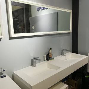 Modern Bathrooms Double Bowl Wall Hung Basin Bathroom Vanity Sink