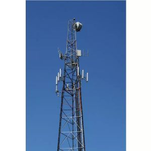 Hot Dip Galvanized Tubular Steel Tower 30m 60m Gsm Communication Telecom