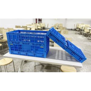 Foldable Green Plastic PP Stackable Beer Wine Milk Crate with Storange