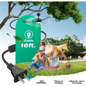 Ceiling Fans with Lights,36" LED Fan Light Hanging with Hook,Hook Type Ceiling