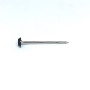 China Stainless Steel Ringed Plastic Head Nails For Outside Construction on sale