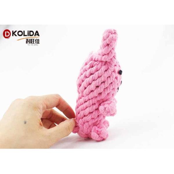 Quality Pink Color Pet Toys , Tug Rope For Dogs 6 x 16cm For Aggressive Chewers wholesale