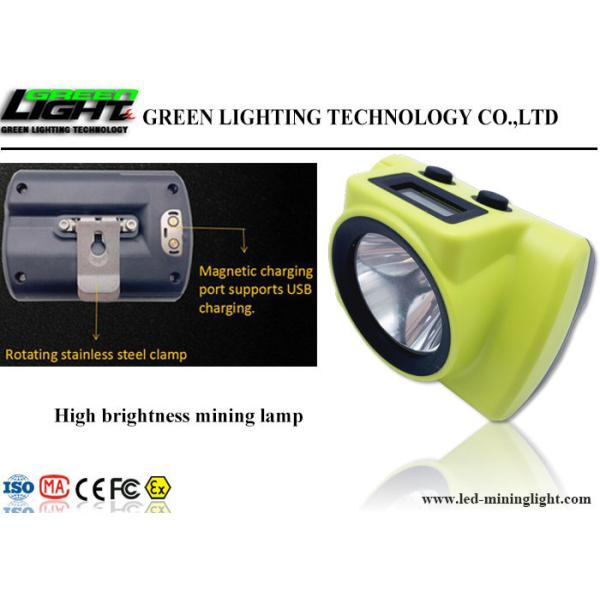 18000lux High Brightness LED Miners Cap Lamp OLED Screen For Battery Capacity