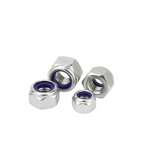 SS304 SS316 Stainless Steel Hex Nylon Lock Nut Brass Material M3 M4 M5 M6 M8 M10 DIN982 DIN985
