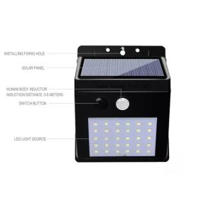 Yard Solar Sensor 4.5H 7000K LED Fence Light