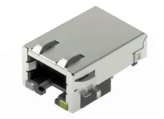 Quality 1840437-1 Mid-Plane Gigabit RJ45 Connector Shielded With LEDs wholesale