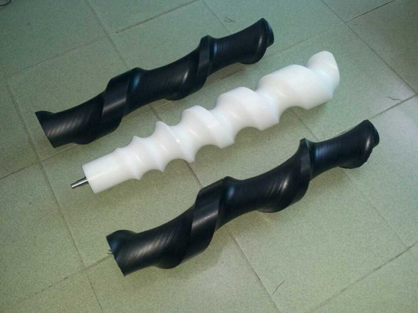 Quality PLASTIC FEED SCREWS FOR FILLING MACHINERY CUSTOMIZED CONVEYOR SCREWS  Materials PE PA6 POM wholesale