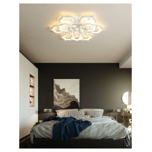 Modern Creative crystal Ceiling Lights Minimalist Recessed Lamp Bedroom Petal