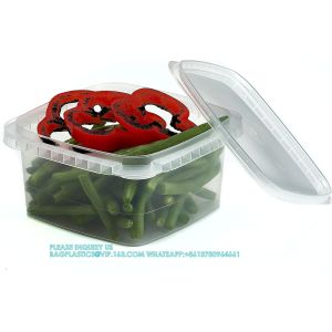 Plastic Deli Containers With Lids 8 Oz- 25 Pack Square Clear Plastic Containers-