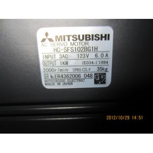 MITSUBISHI Industrial Control AC Servo Motor HC-SFS102BG1H NEW ,2000min/r,1KW