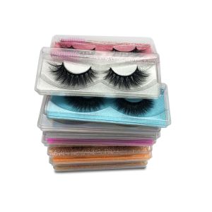 Long Thick 35mm Natural Mink Eyelashes With Extension Tweezers