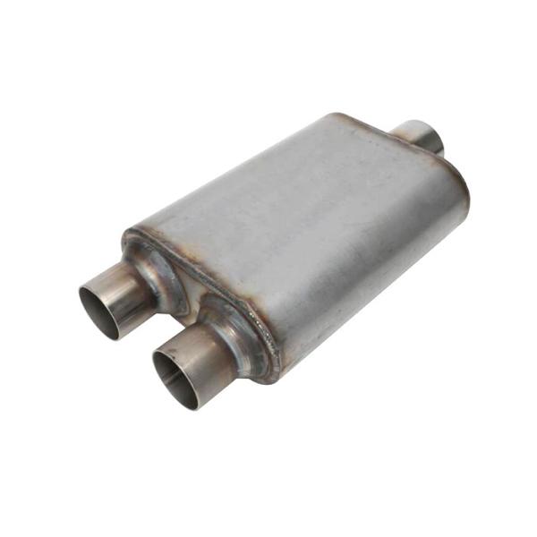 Quality Heavy 3 Inch Centered 2.5 Dual Outlet Round Chambered Muffler wholesale