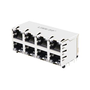 Cheap JX20-0206NL 10/100 Base-T 2x4 Port Rj45 Multi Port Jack Shielded Without Led for sale