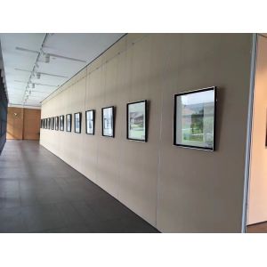 Wooden Sound Proof Partition Wall For Art Gallery / Functional Hall