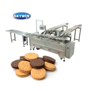 Cheap Cream Sandwich Biscuit Machine Automatic Sandwich Biscuit Packaging Machine for sale