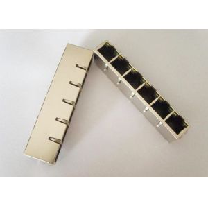 RJ45 Multi Port Connector J8064D668ANL 1X6 8p8c With 10/100 Base -T Integrated