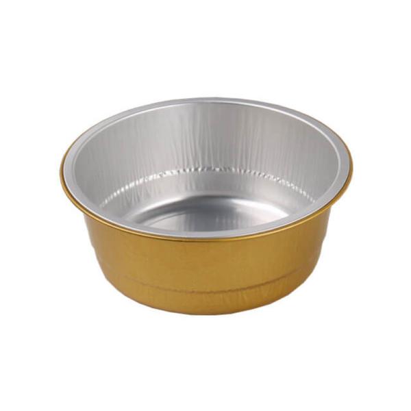 Quality 450ml Colorful Aluminum Foil Food Containers Smoothwall Disposable Pudding Baking Cups With Lid wholesale