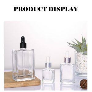 Screw / Cork / Dropper Closure Empty Essential Oil Bottles 2.5*2.5*7.5cm/3.5*3.5