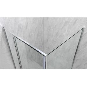 Square Shower Enclosures 6/8mm Tempered Glass And Chromed Alum Frame
