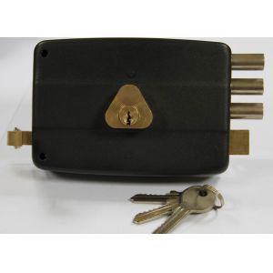 540.12M Security Rim Lock / Outdoor Rim Lock Round Bolt With Brass Latch