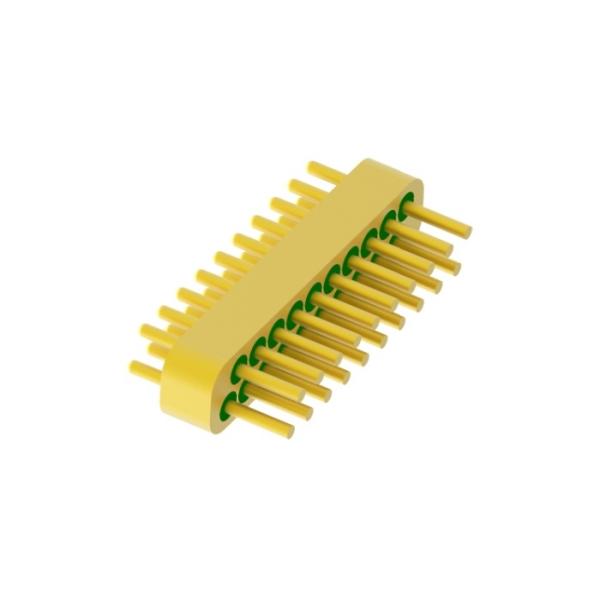 20 Pins Diameter 0.5mm 2 Rows Hermetic Header with Gold Wire Bonding Surface MC