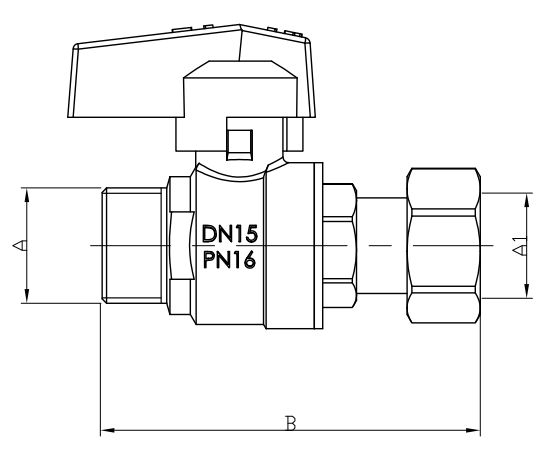 Aluminium Handle Water HPB 57-3 Boiler Ball Valve