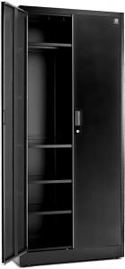 China 4 Adjustable Shelves Metal Shelf Cabinet Metal Utility Cabinet For Garage Office on sale