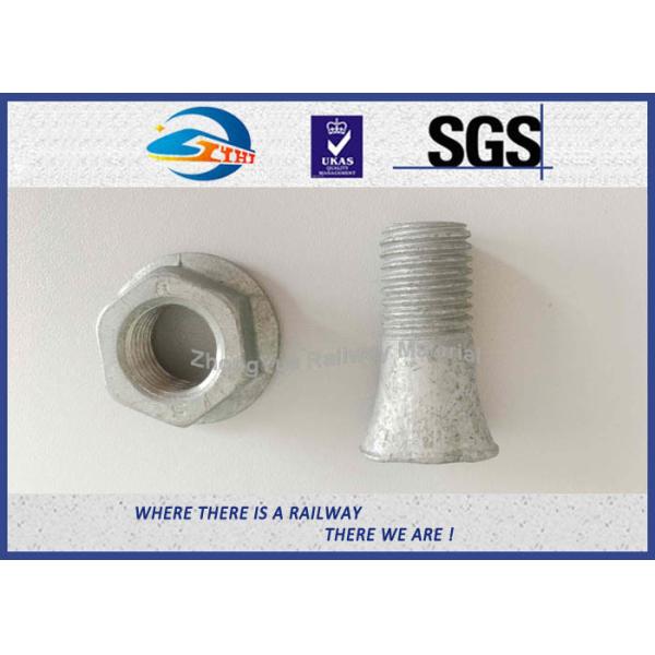 Quality Hot Dip Galvanized Railway Bolt for 9116 Rail Clip , T Anchor Bolts M16 M20 M22 wholesale