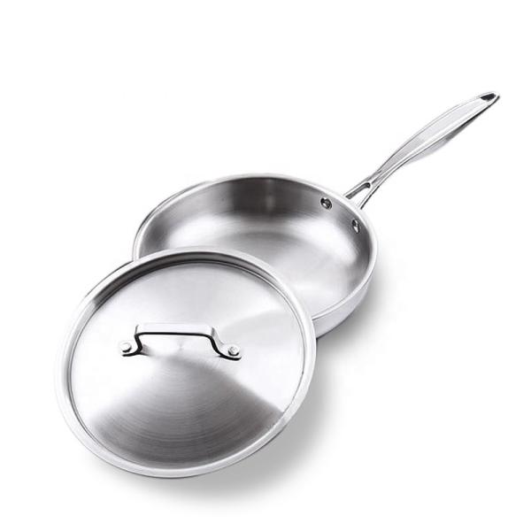 Quality Extra Strong Stovetop Frying Pan Stainless Steel With Lid wholesale
